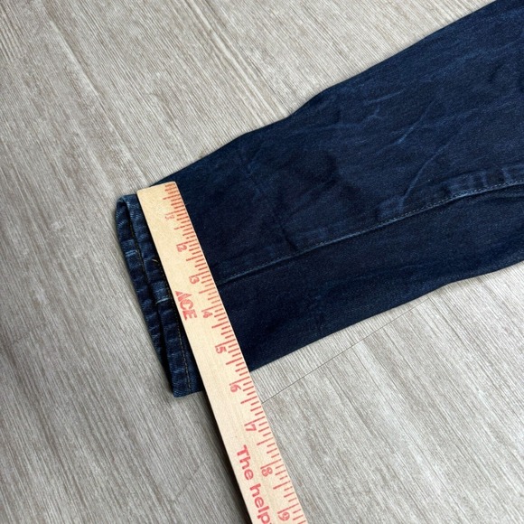 American Eagle Relaxed Taper Selvedge Jeans Womens 28x28 Dark Wash Mid Rise - Picture 6 of 13